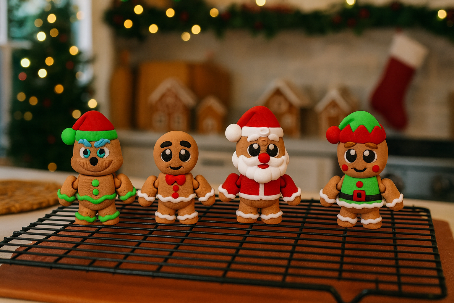 Gingerbread house assembly in progress